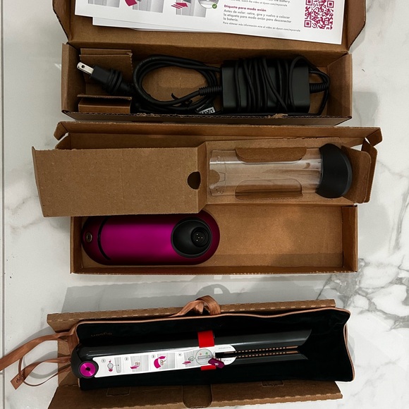 DYSON CORRALE HAIR STRAIGHTENER (BLACK NICKEL/ FUSCHIA) - Picture 3 of 4